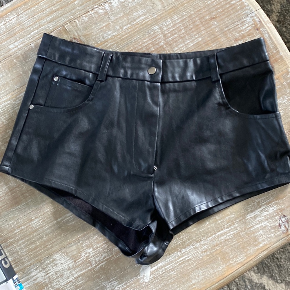 Nasty Gal Faux Leather Shorts